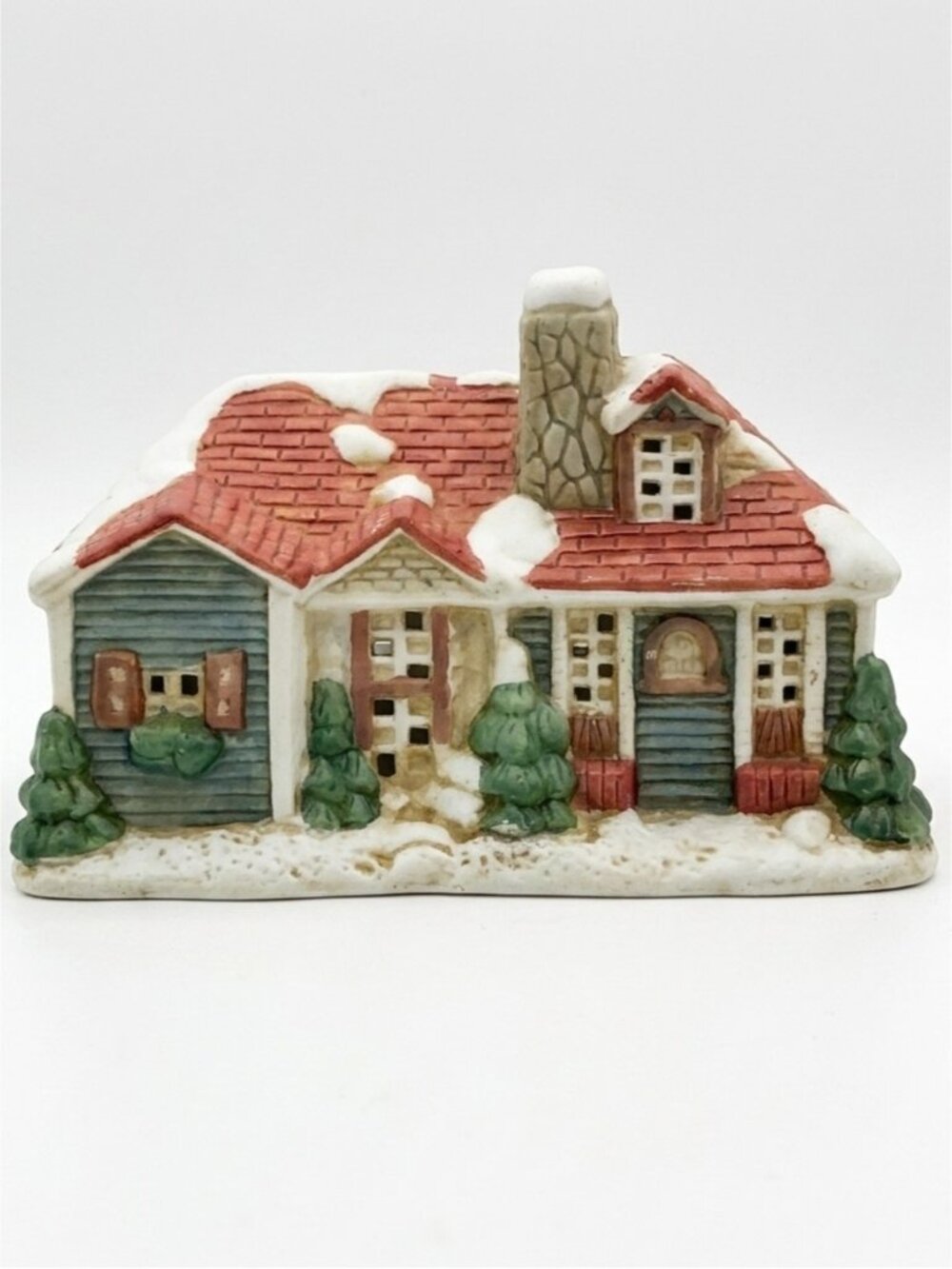 Vintage Lighted House American MCM Porcelain Hand Painted Christmas Holiday 1993 - Picture 10 of 16